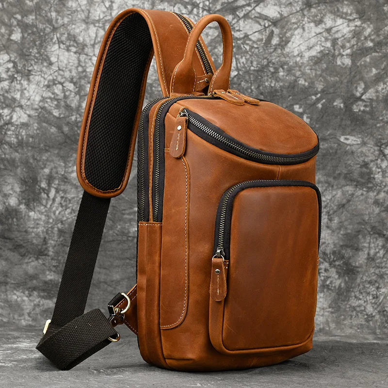 Men's Leather Sling Bag
