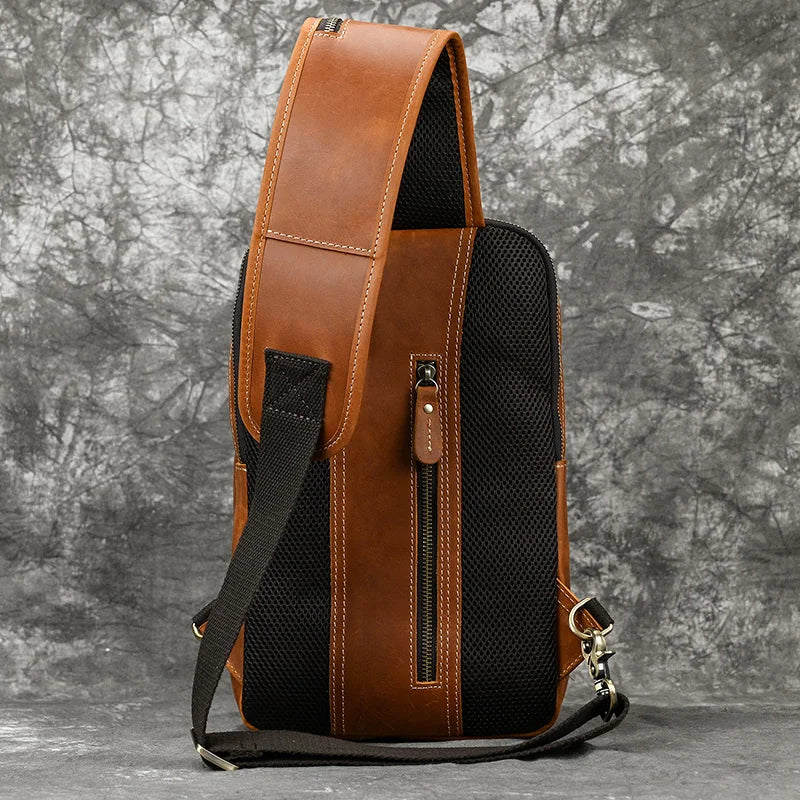 Men's Leather Sling Bag