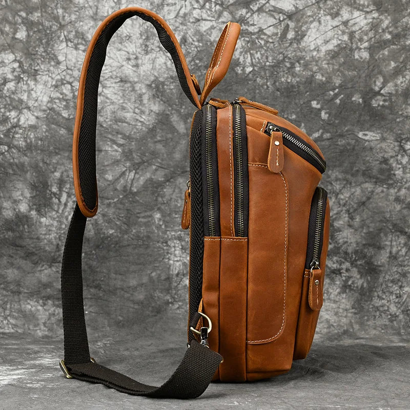 Men's Leather Sling Bag