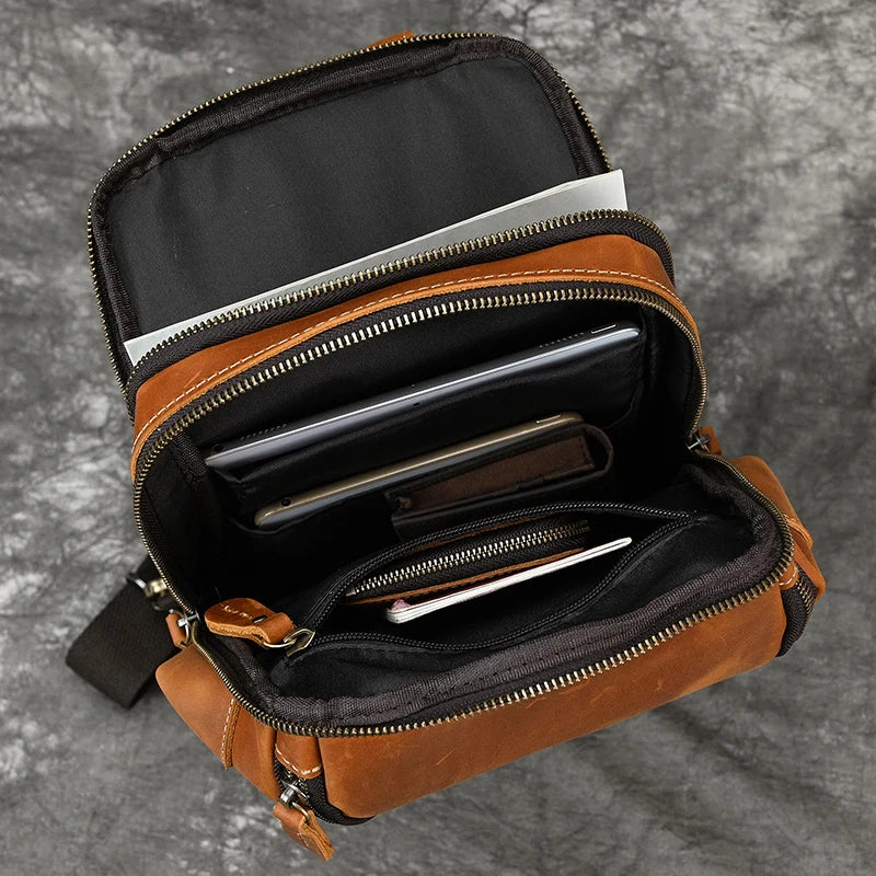 Men's Leather Sling Bag